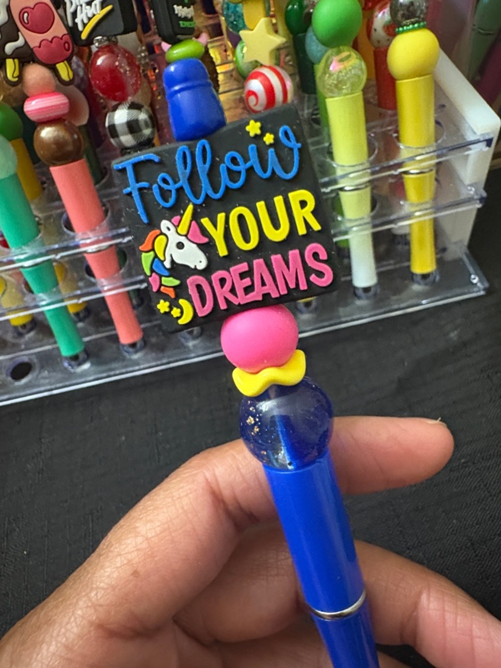 Unicorn 'Follow Your Dreams' Blue Pen